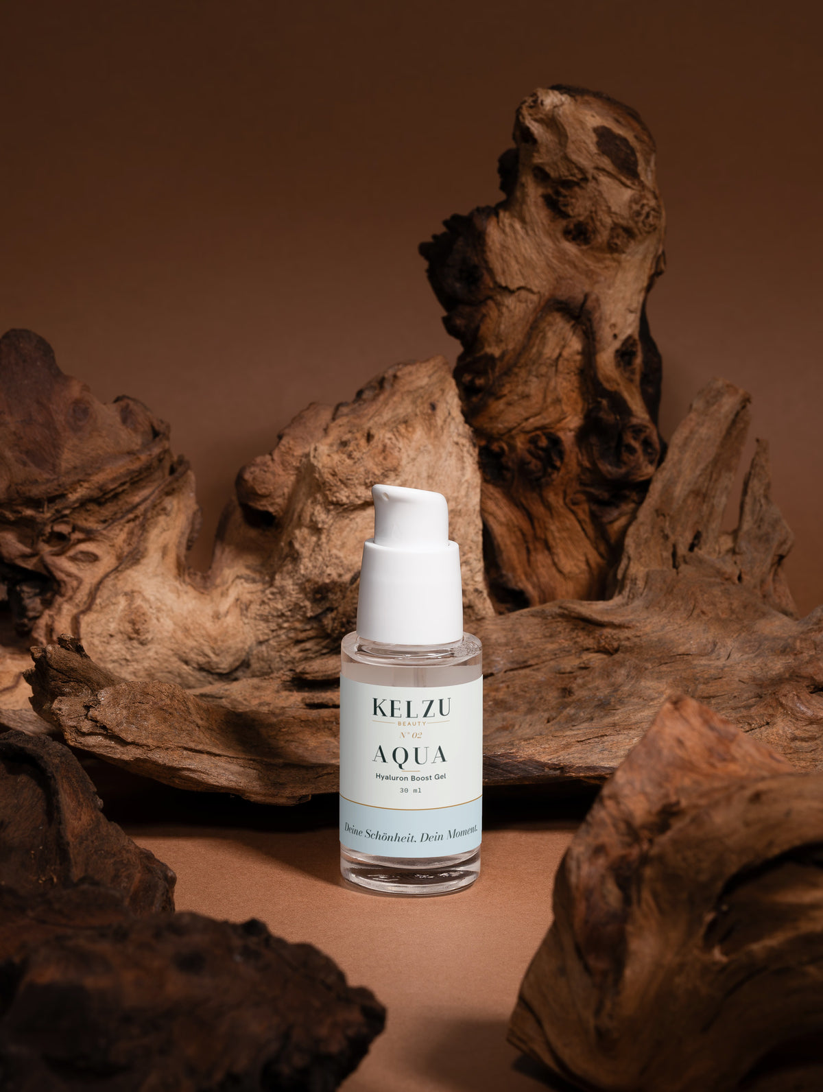 N°02 AQUA – Hyaluron Boost Gel 30 ml – Naturholz