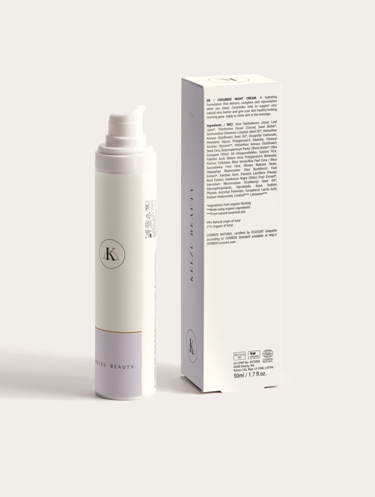N°07 NIGHT – Ceramid Nachtcreme 50 ml – Rückseite